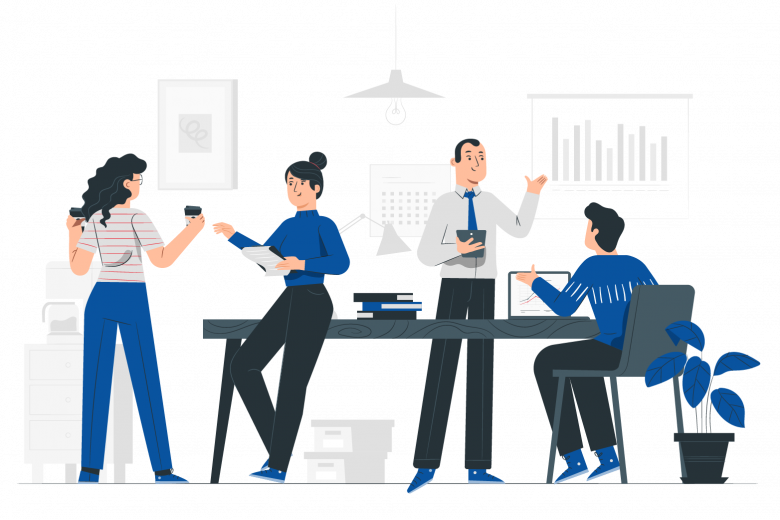 Grafik Bürobedarf und Büroeinrichtung